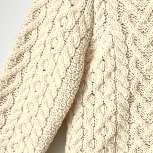 NEW Aran Mor 100% Irish Marino Wool Sweater Natural Colour, Size M - Picture 11 of 16